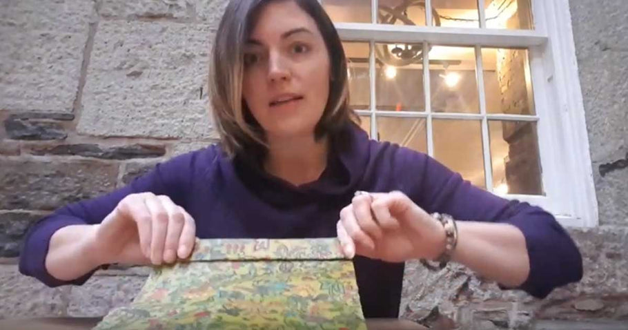 How to Fold a Beeswax Wrap into a Snack Bag