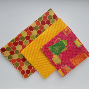 Tea Time Beeswax Wrap 3 Pack