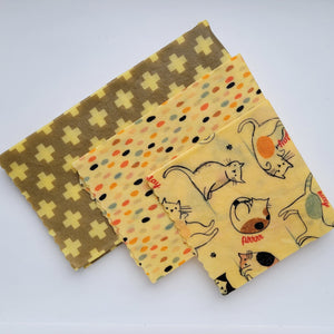Kitty Beeswax Wrap 3 Pack