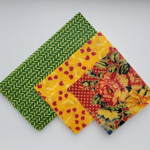 Cherry Red Beeswax Wrap 3 Pack